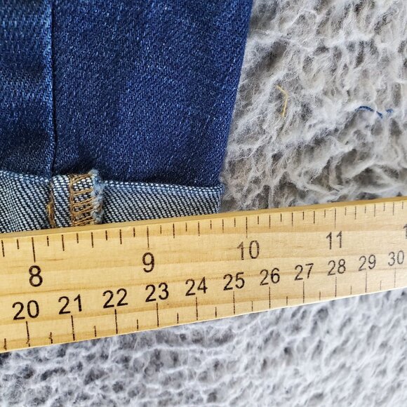 Talbots Shorts Womens Size 12 Blue Simply Flattering Stretch Denim Cuffed Hem - Picture 7 of 11